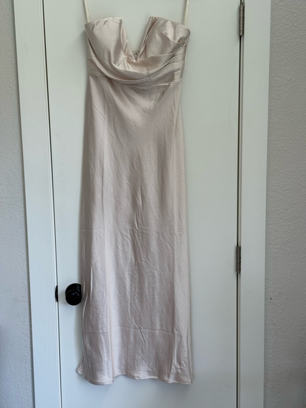 Ma Jolie Strapless Midi Dress Champagne by saints and secrets - Picture 2 of 10